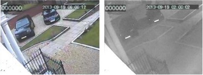 Infrared CCTV footage example image