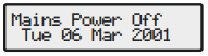 Premier alarm mains failure