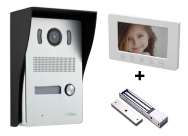 Video door entry system with maglock