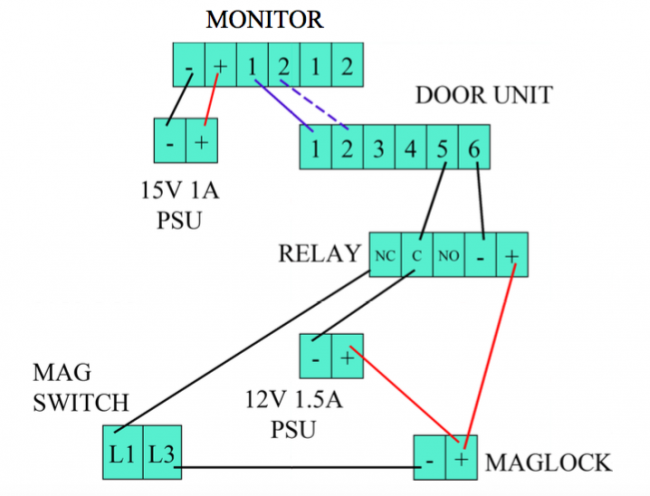 Door entry wiring diagram