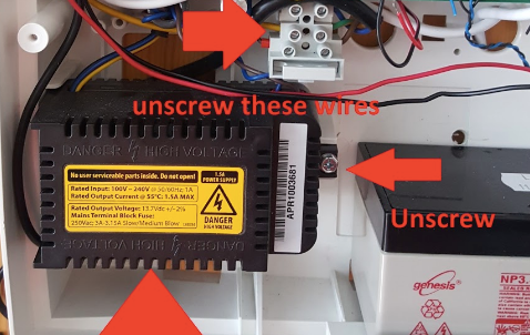 Texecom Premier Power Supply (PSU) fault & how to change a PSU